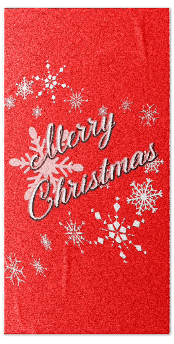 Christmas Beach Towel featuring the digital art Merry Christmas #2 by Judy Hall-Folde