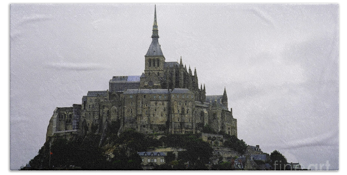 Landscape Beach Towel featuring the photograph Mont St Michel #2 by Donna L Munro