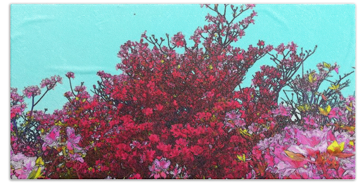 Azalea Beach Sheet featuring the photograph Mountain azalea #1 by Kumiko Izumi