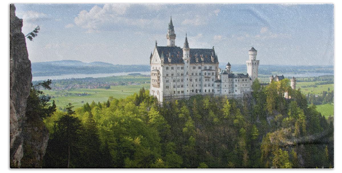 Bavaria Beach Towel featuring the photograph Neuschwanstein Castle #1 by Andrew Michael