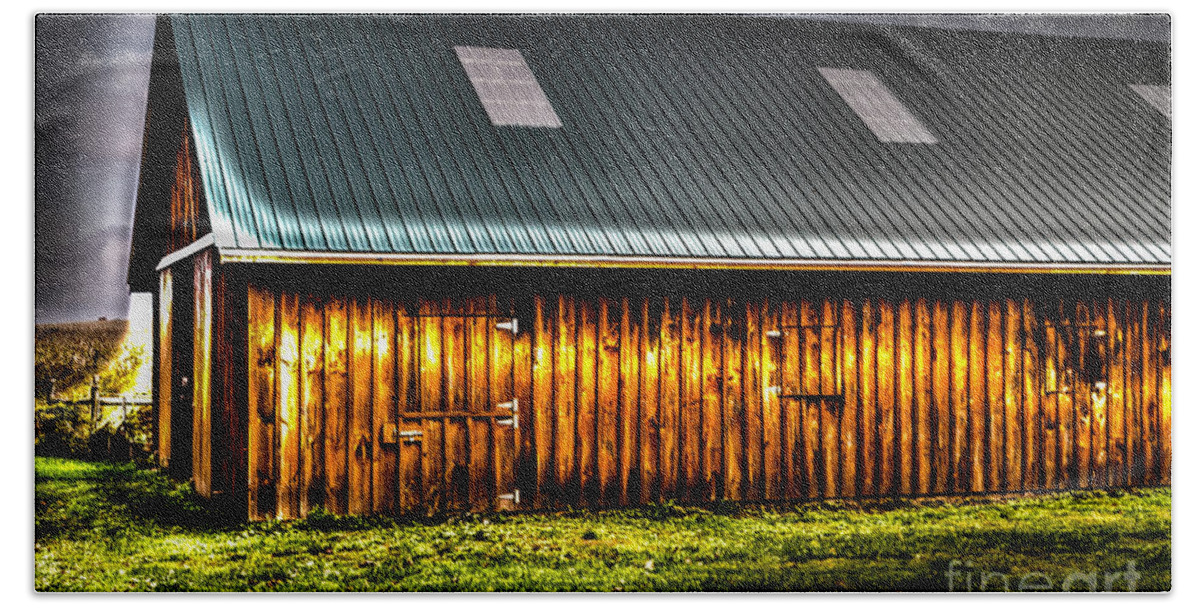 Barn Beach Towel featuring the photograph On the Farm #1 by William Norton