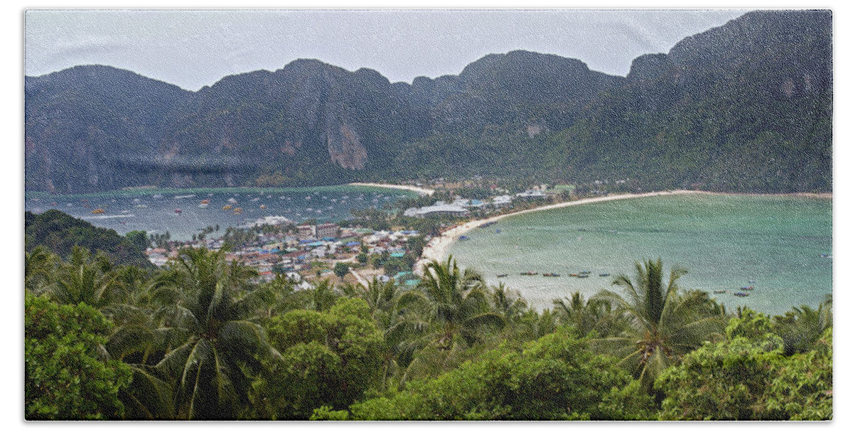 Phi-phi Isalnds Beach Towel featuring the photograph Phi-Phi Don Viewpoint #1 by Aivar Mikko