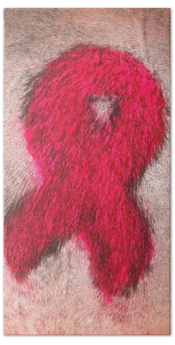 Pink. Ribbon. Breast Cancer Beach Sheet featuring the photograph Pink #1 by Richard Bryce and Family