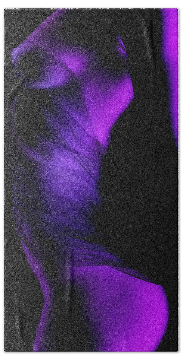 Nude Beach Towel featuring the photograph Purple Love by David Naman