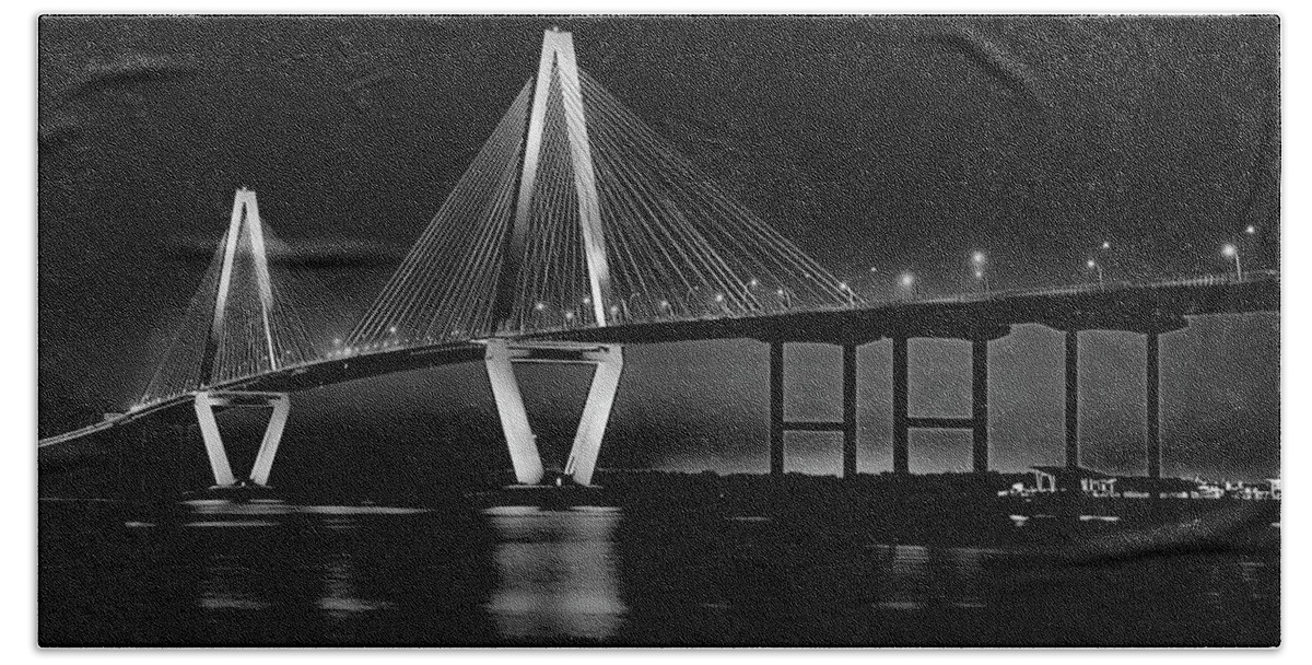 Arthur Ravenel Beach Sheet featuring the photograph Ravenel Bridge #1 by Bill Barber