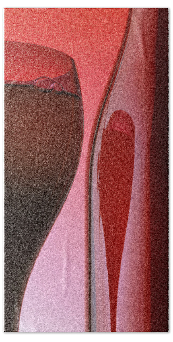 Wine Beach Sheet featuring the photograph Red Wine #1 by Garry McMichael