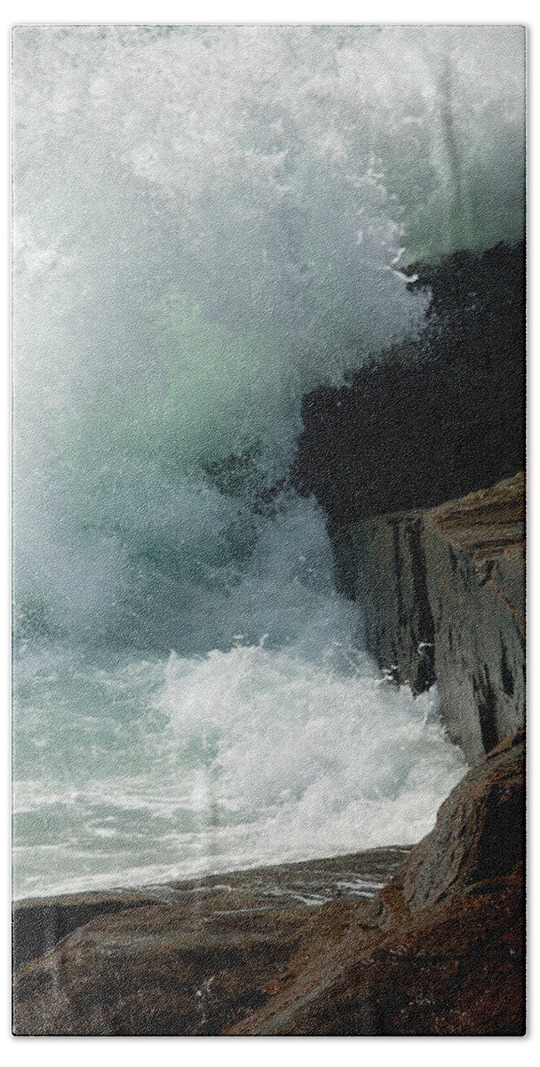 Lawrence Beach Towel featuring the photograph Salty Froth by Lawrence Boothby