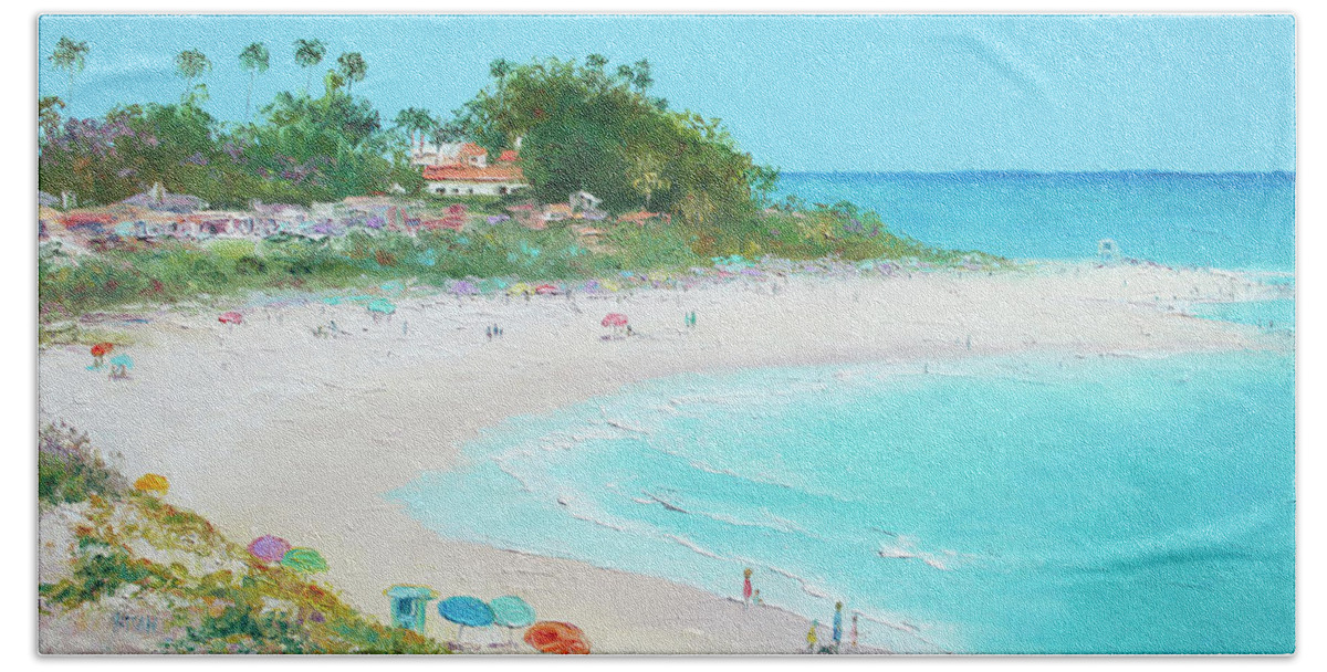 Beach Beach Towel featuring the painting San Clemente Beach California #2 by Jan Matson