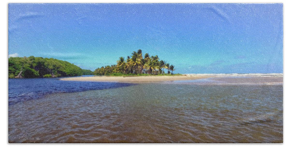 Island Beach Sheet featuring the photograph Slice of Paradise #1 by Nadia Sanowar