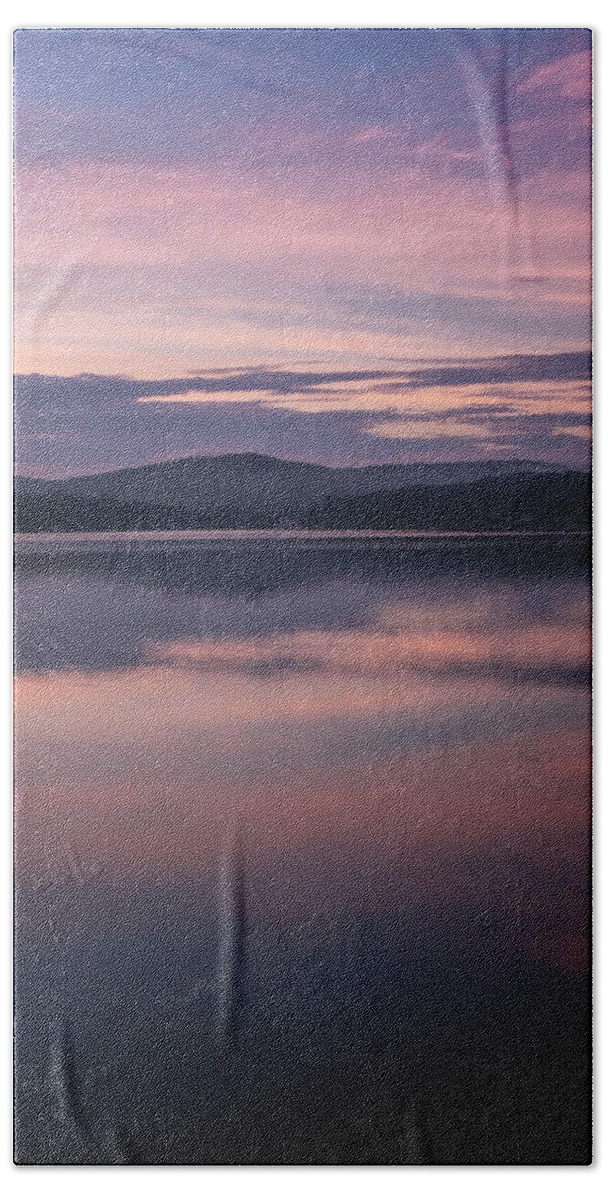 Spofford Lake New Hampshire Beach Sheet featuring the photograph Spofford Lake Sunrise #1 by Tom Singleton