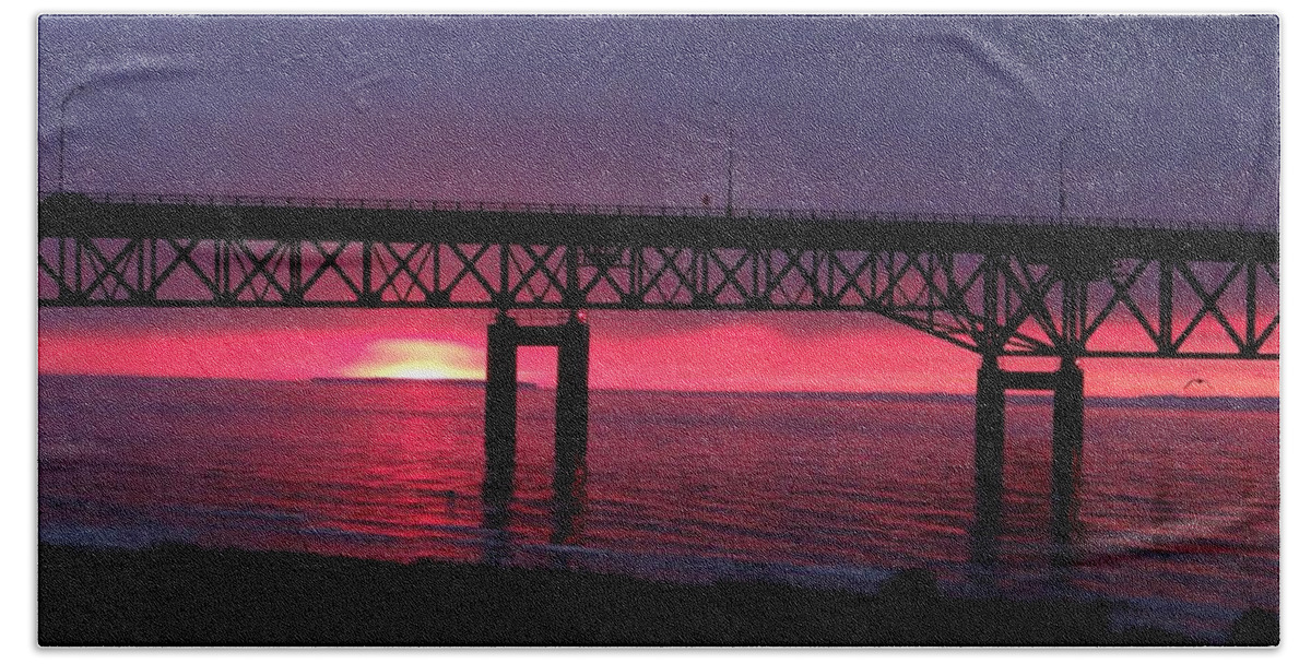 Sunset Beach Towel featuring the photograph St. Helena Sunset #1 by Keith Stokes