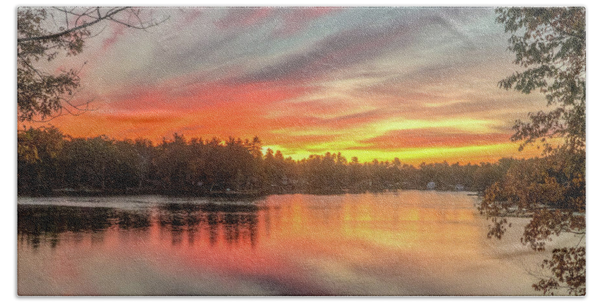 Maine Beach Towel featuring the photograph Sunrise #1 by Jane Luxton