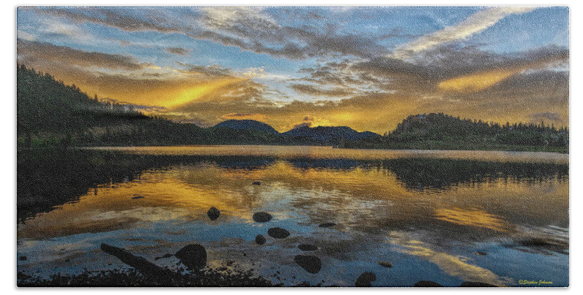 Sunset Beach Towel featuring the photograph Sunset at Summit Cove #2 by Stephen Johnson