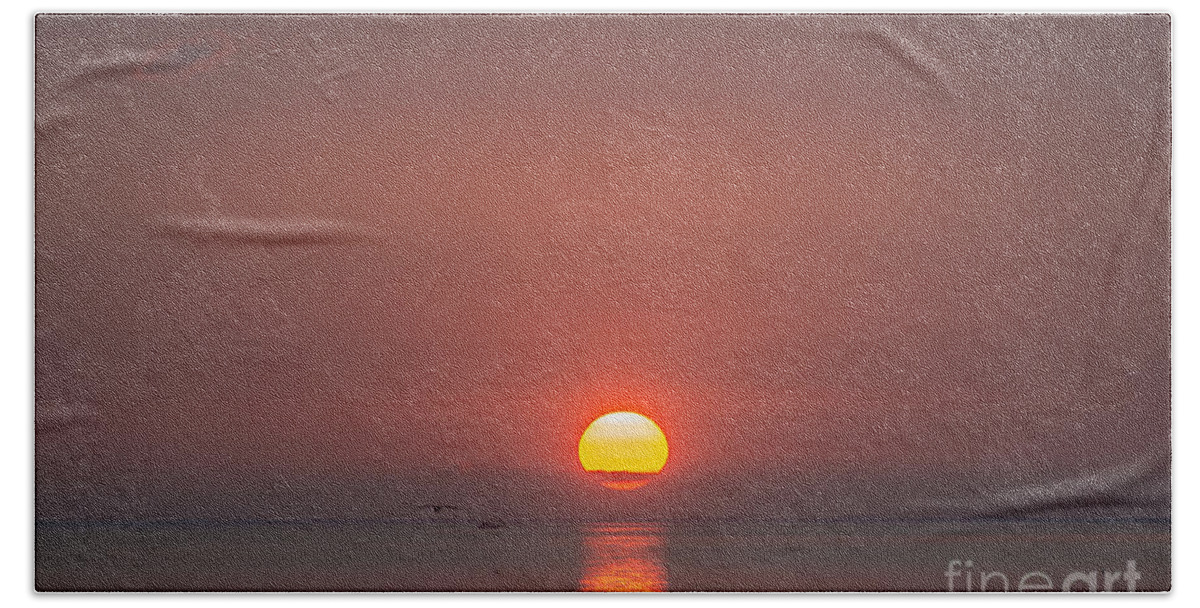 Lake Nipissing Beach Towel featuring the photograph Sunset On Lake Nipissing #1 by Cheryl Baxter