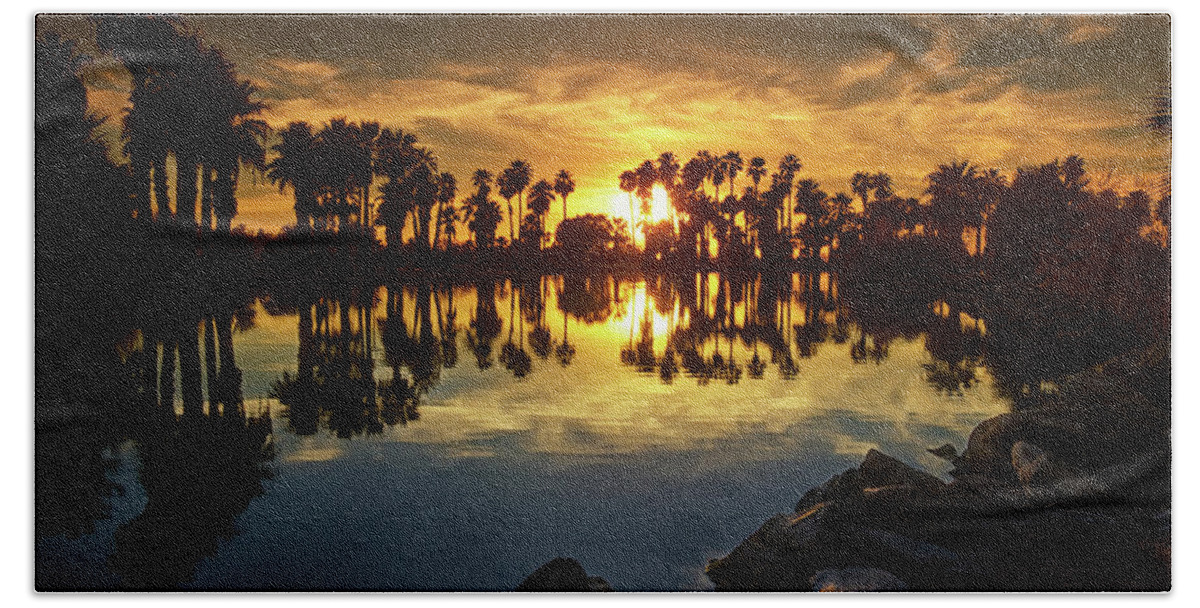 Sunset Beach Towel featuring the photograph Sunset Reflections #2 by Saija Lehtonen