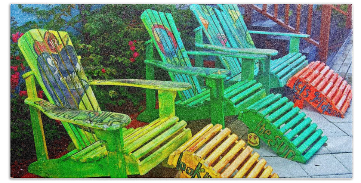 Chair Beach Towel featuring the photograph Take a Break #1 by Debbi Granruth