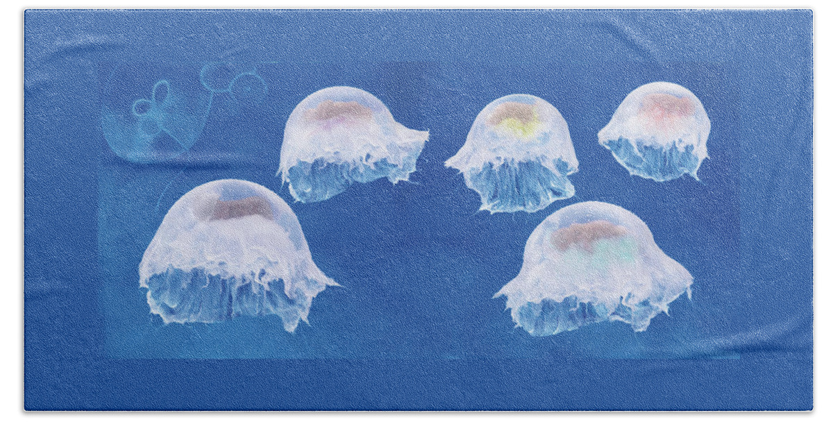 Under The Sea Beach Towel featuring the photograph The Jellyfish Nursery by Anne Geddes