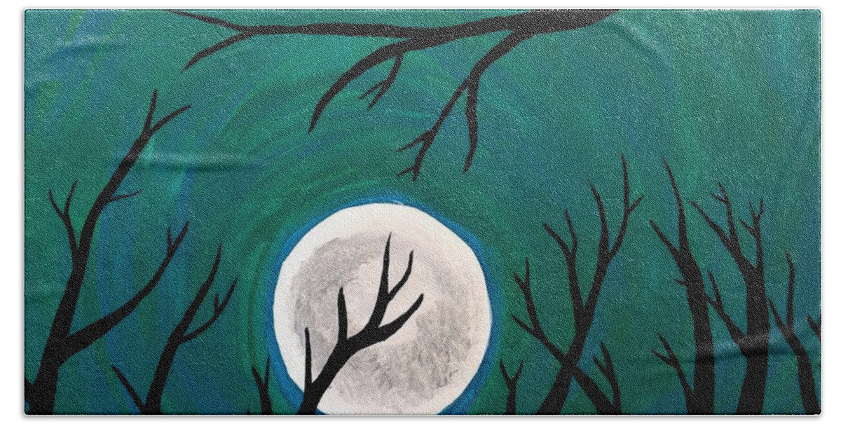 Moon Beach Towel featuring the photograph The Moon #1 by Annie Walczyk