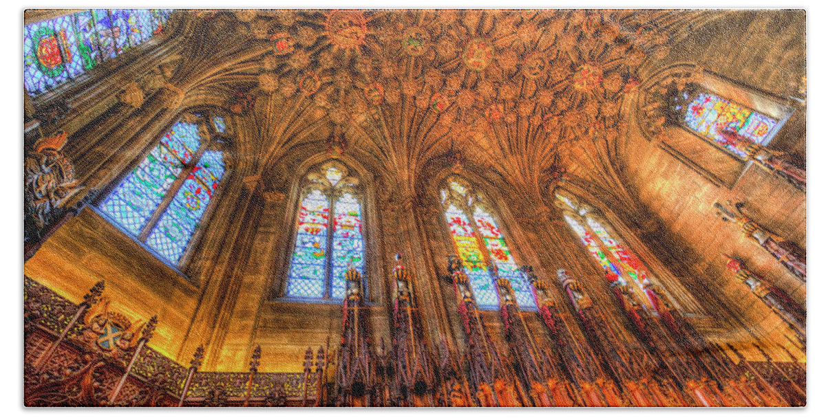 Thistle Chapel St Giles Cathedral Edinburgh Beach Towel featuring the photograph The Thistle Chapel St Giles Cathedral Edinburgh #2 by David Pyatt