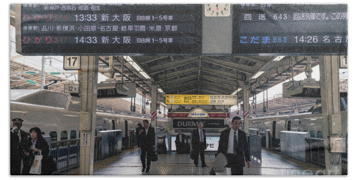 Tokyo Beach Towel featuring the photograph Tokyo to Kyoto, Bullet Train, Japan 3 by Perry Rodriguez
