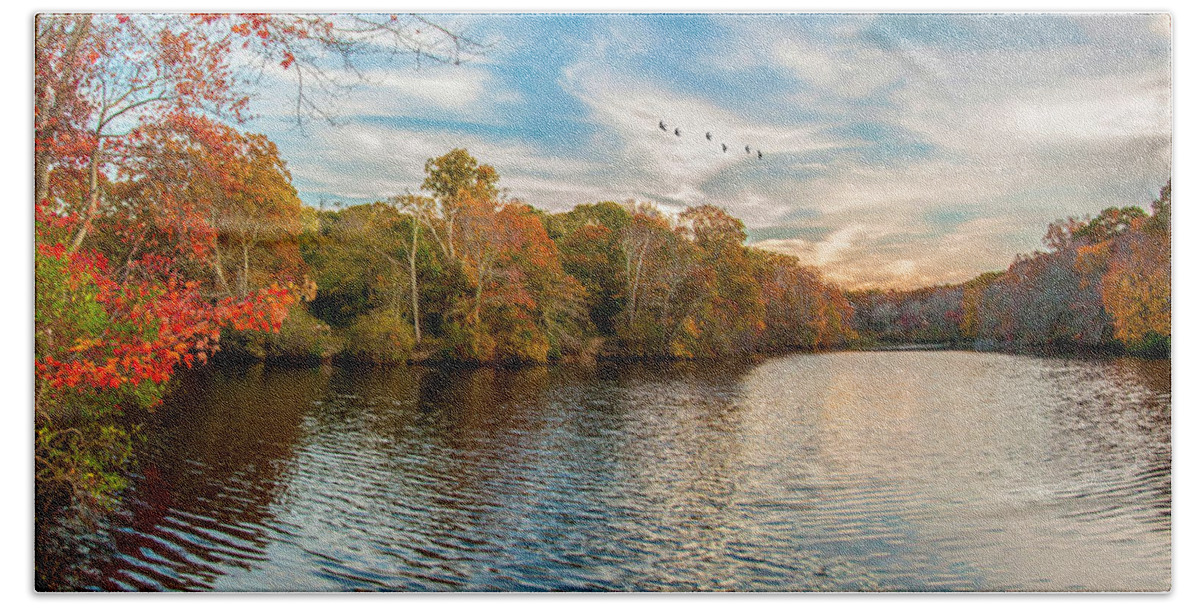 Park Beach Towel featuring the photograph Trout Pond by Cathy Kovarik