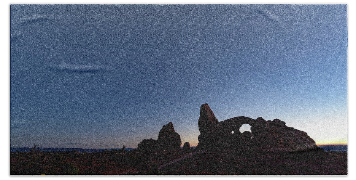Arches National Park Beach Towel featuring the photograph Turret Arch #1 by Jim Thompson