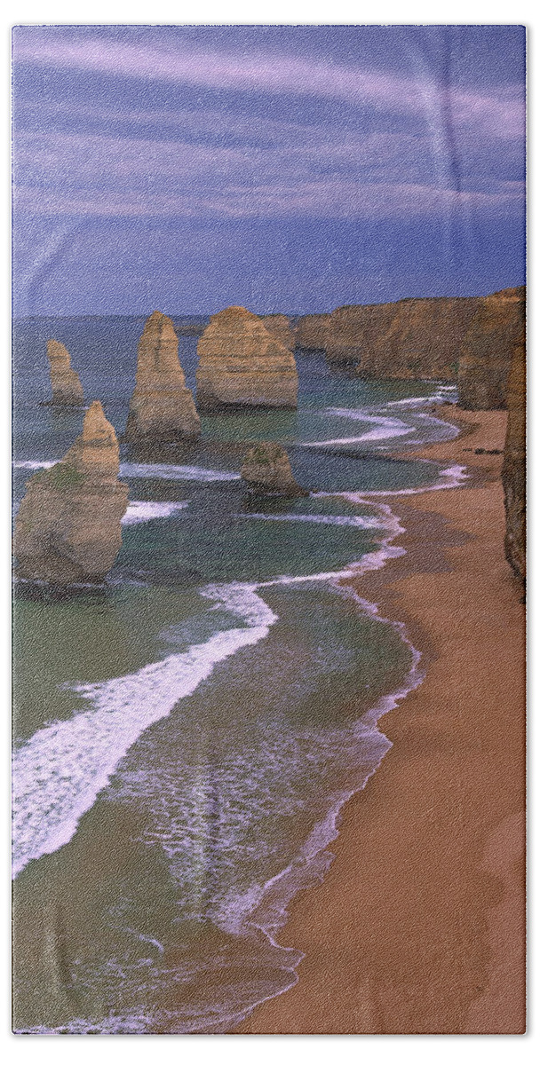 Mp Beach Towel featuring the photograph Twelve Apostles Limestone Cliffs, Port #2 by Konrad Wothe