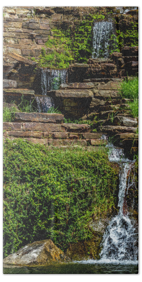 New Beach Towel featuring the photograph Water Over the Rocks one #1 by Ken Frischkorn