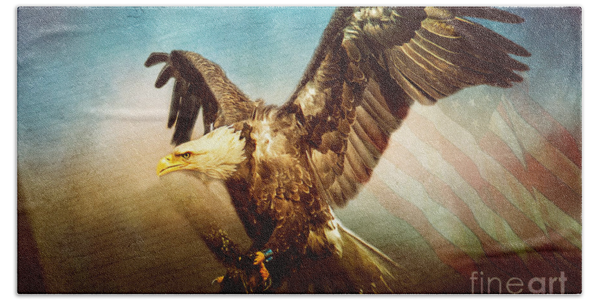 Eagle Beach Towel featuring the photograph We The People #1 by Eleanor Abramson