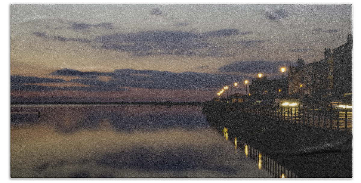 Beautiful Beach Towel featuring the photograph West Kirby Promenade Sunset by Spikey Mouse Photography