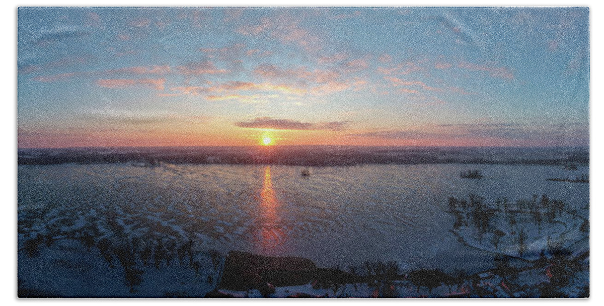  Beach Towel featuring the photograph Winter Sunrise #1 by Brian Jones