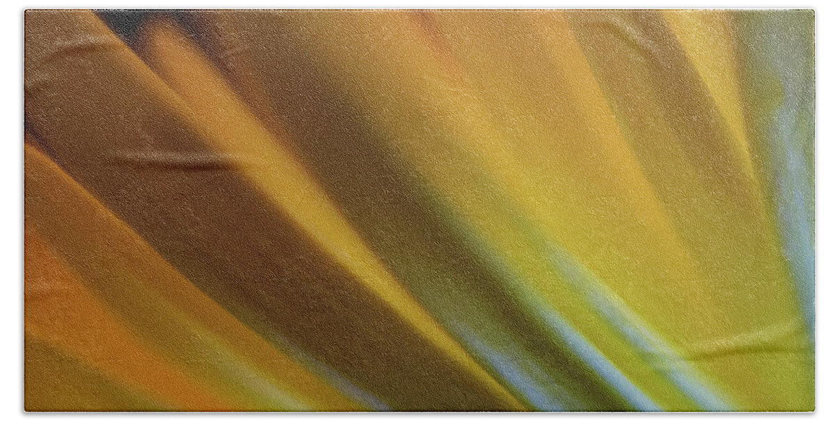 Photograph Beach Sheet featuring the photograph Yellow Mum Petals #1 by Larah McElroy