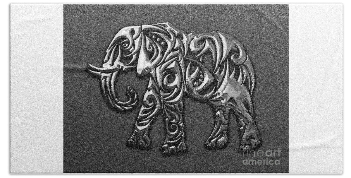 Elephant Beach Towel featuring the mixed media Elephant Collection #10 by Marvin Blaine