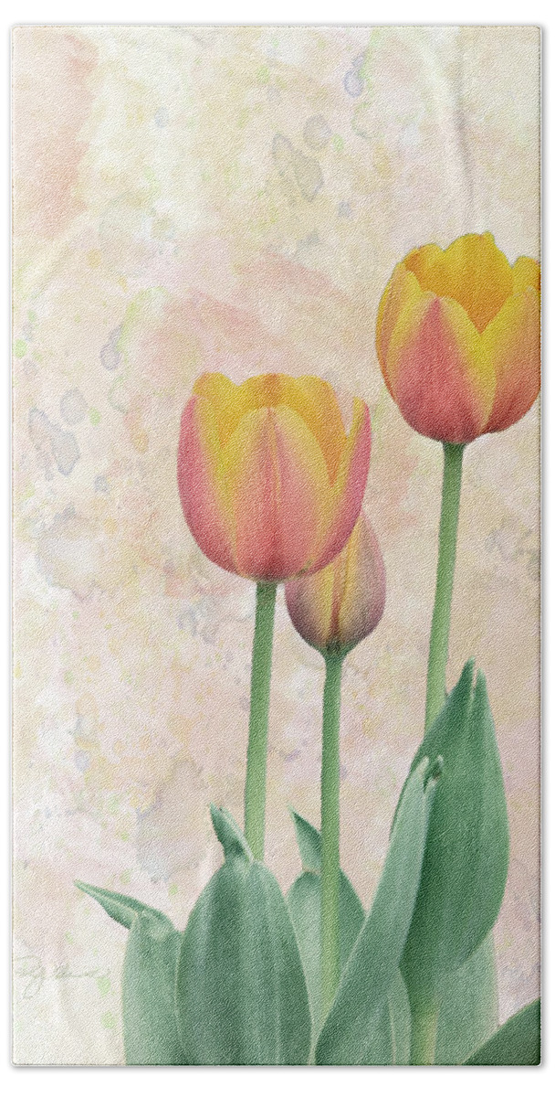 Tulip Beach Towel featuring the photograph 10915 Tip Toe Thru the Tulips by Pamela Williams