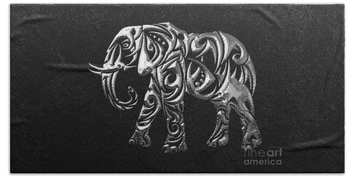Elephant Beach Towel featuring the mixed media Elephant Collection #11 by Marvin Blaine