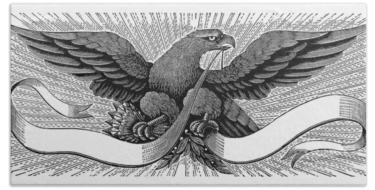 19th Century Beach Towel featuring the photograph EAGLE, 19th CENTURY #13 by Granger