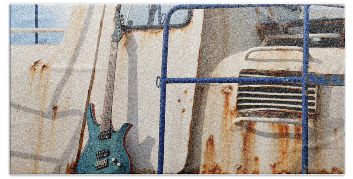 Guitar Beach Towel featuring the photograph Guitar #13 by Mariel Mcmeeking