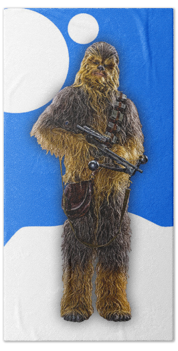 Chewbacca Beach Towel featuring the mixed media Star Wars Chewbacca Collection #15 by Marvin Blaine