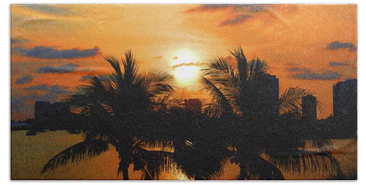 Sunrise Beach Towel featuring the digital art 18- Sunrise Surprise by Joseph Keane