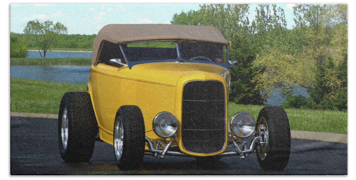 1932 Beach Sheet featuring the photograph 1932 Ford Roadster by Tim McCullough