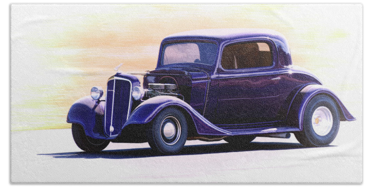 1935 Chevy Beach Sheet featuring the photograph 1935 Chevrolet Coupe by Steve McKinzie