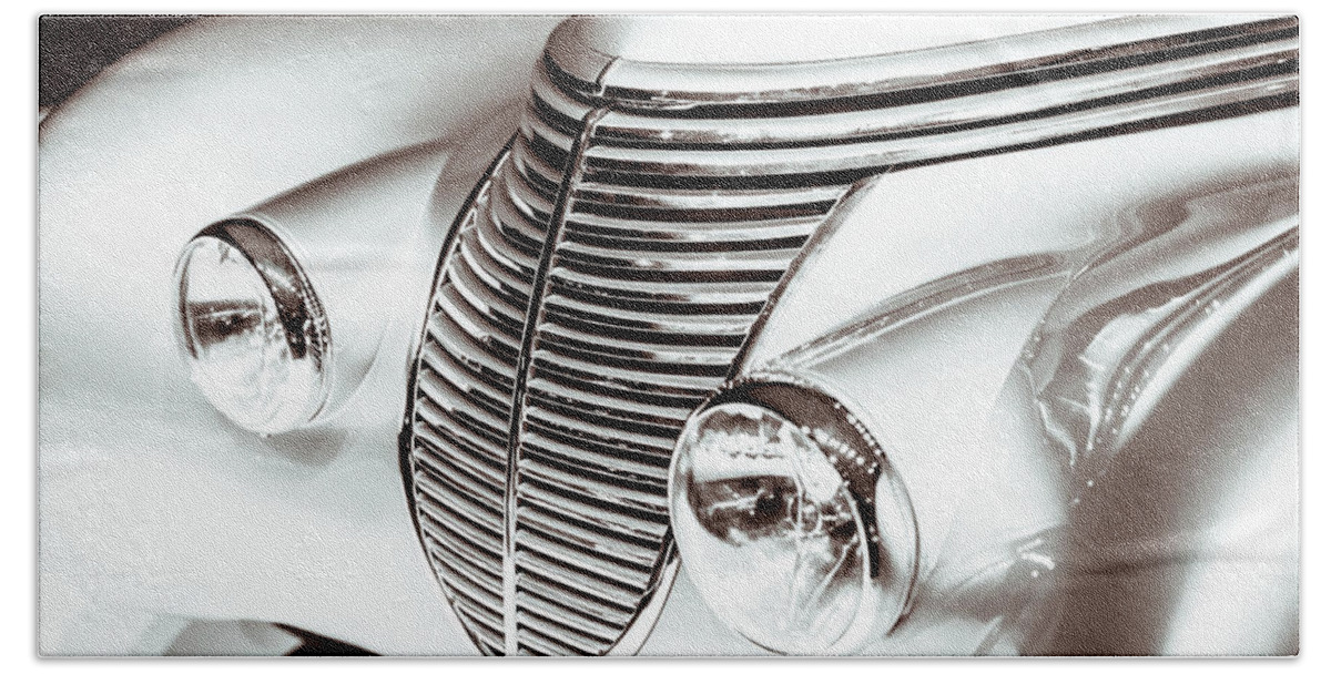 2016 Beach Towel featuring the photograph 1938 Hispano-Suiza H6B Xenia Front by Wade Brooks