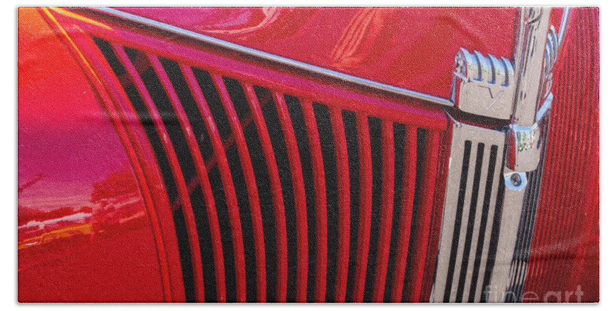 Images Beach Sheet featuring the photograph 1940 Ford Pickup Grill by Rick Bures