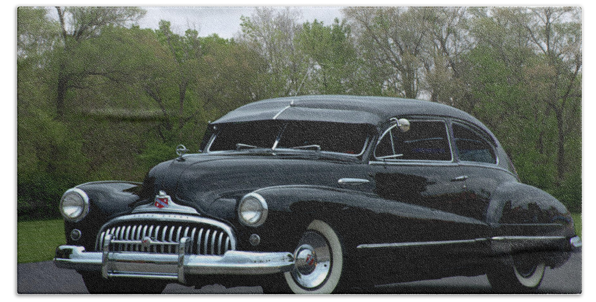 1948 Beach Towel featuring the photograph 1948 Buick by Tim McCullough