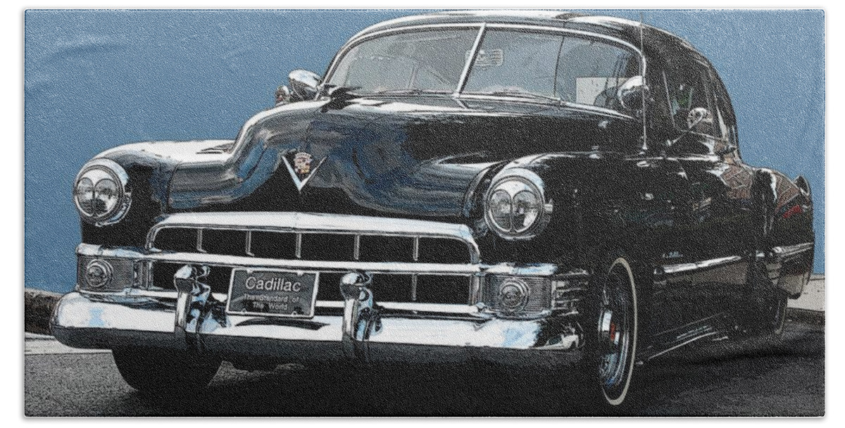 1948 Cadillac Beach Towel featuring the photograph 1948 Cadillac Fastback by Robert Meanor