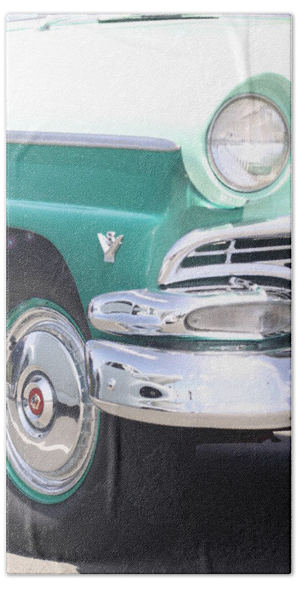 1956 Beach Towel featuring the photograph 1956 Ford Classic Car by Jeff Floyd CA