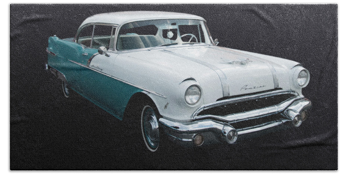 1956 Pontiac Star Chief Beach Towel featuring the photograph 1956 Pontiac Star Chief by Flees Photos