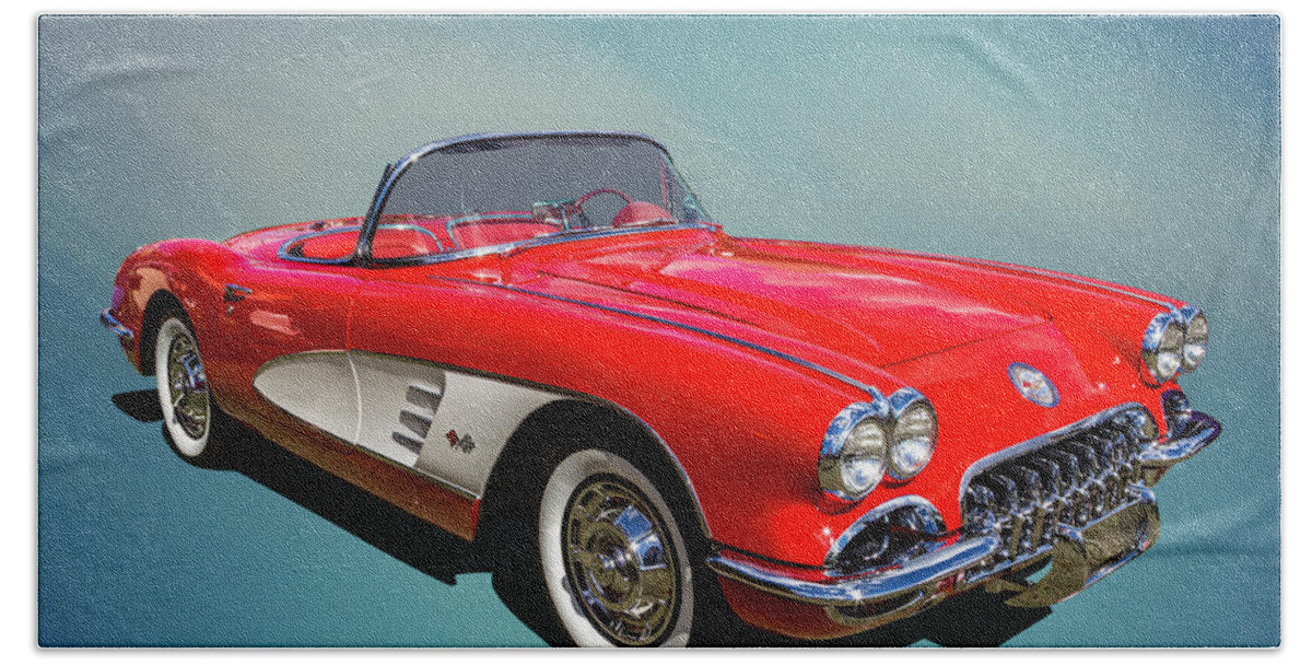 Car Beach Towel featuring the photograph 1959 by Keith Hawley