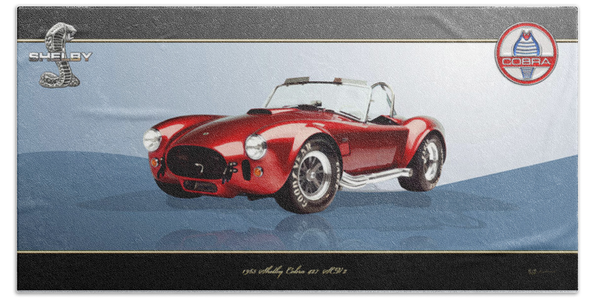 Art Beach Towel featuring the photograph 1965 Red Shelby Cobra 427SC by Serge Averbukh