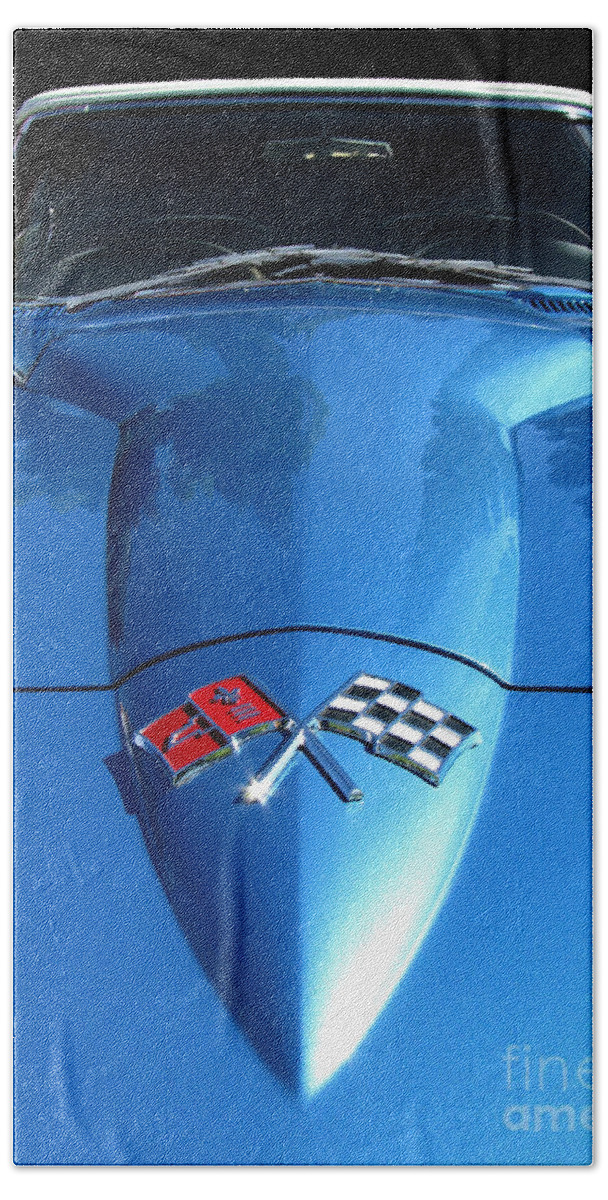 1966 Corvette Convertible Beach Sheet featuring the photograph 1966 Corvette Convertible by Peter Piatt